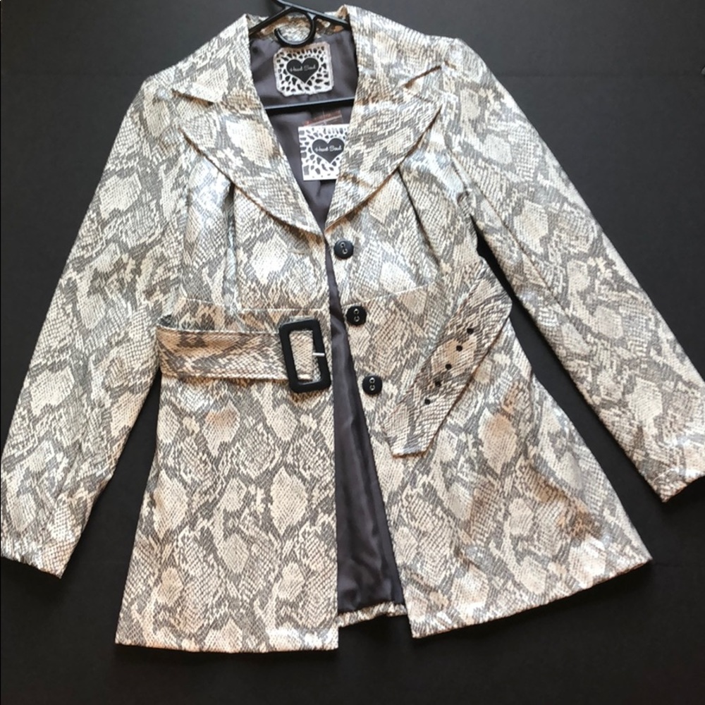 Reptilian Print Vinyl Jacket